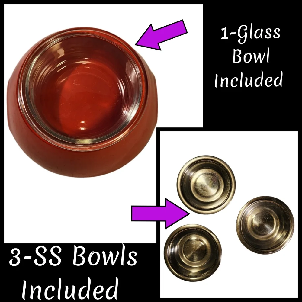 13-Pc Pet Bowl Set with 2 Sizes~Extra Bowls & Lid